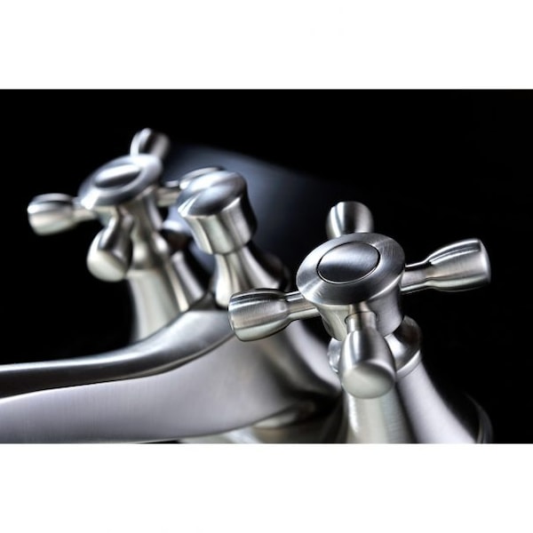 Anzzi Major Centerset 2-Handle Mid-Arc Bathroom Faucet in Brushed Nickel L-AZ006BN - main